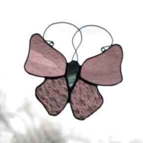 Motyl witrażowy makowy czerwoniak