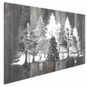 Obraz na płótnie - drewno deski natura drzewa 120x80 cm 82201 vaku dsgn, las, dekoracja