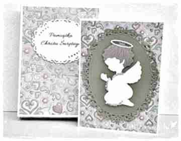 chrzest. Pamiątka chrztu: anioł scrapbooking kartki