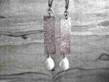 Perła w miedzi lahovska kolczyki z perłami, srebro, srebrne, naturalne - prezent