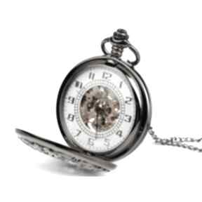 Ażur IV dark white dial zegarki drobiny czasu zegarek