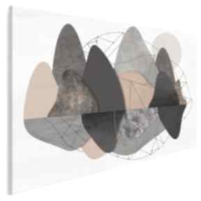 Obraz na płótnie - skały abstrakcja 120x80 cm 60201 vaku dsgn, kamienie, geometryczny, punkty