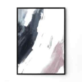 Plakat obraz malarskie mazy 50x70 cm B2 hogstudio, grafika, abstrakcja