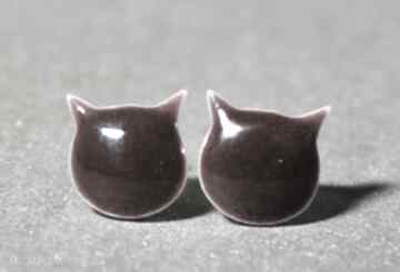 Cats srebro 925 lama art kolczyki, wkretki, ceramiczne, srebrne