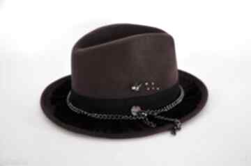 Kapelusz bordowy kapelusze fascynatory - bordo