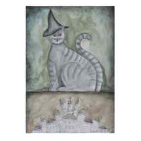w czarodziejskim kapeluszu, akrylowy na zamówienie dla p sylwii aleksandrab kot, obraz