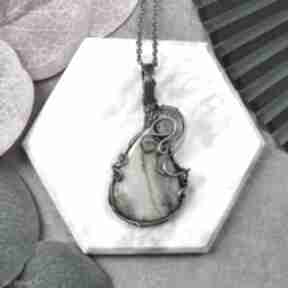 Miedziany wisiorek wire wrapping z amazonitem #233 wisiorki spirit ofcopper, kamieniem