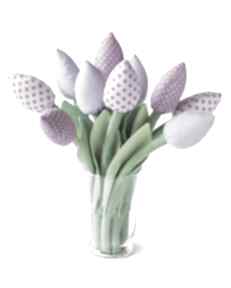 Tulipany wrzosowy bawełniany bukiet dekoracje myk studio, kwiaty, prezent, wiosna
