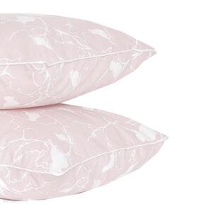 Komplet 2 poduszek 40x40cm w stylu skandynawskim różowe ptaszki