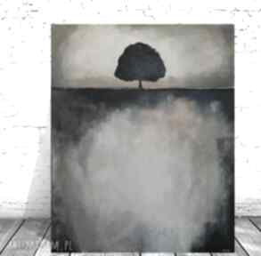 Drzewo obraz akrylowy formatu 40x50 cm paulina lebida, akryl, abstrakcja, płótno