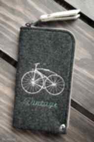 Filcowe etui na telefon - vintage bike