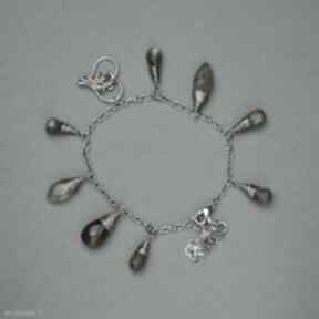 Bransoletka regulowana labradoryt wire wrapping stal chirurgiczna agata rozanska