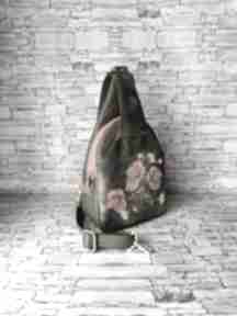 Plecak dwukomorowy ekoskóra handmade na jedno ramię - maki e vamsti plecaki - prezent