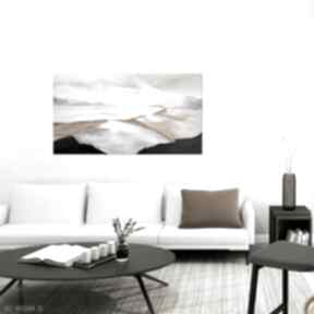 Zatoka, krajobraz minimalistyczny, obraz malowany na 1 aleksandrab abstrakcyjny, płótnie