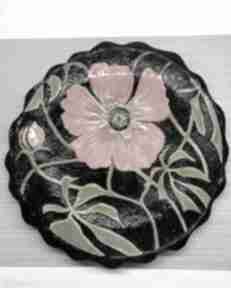 Ceramiczna patera z kwiatem ceramika ceramoniq kolorowa, z talerz kwiat, zjawiskowa super