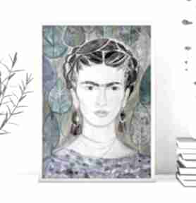 Plakat. Frida wydruk portret: twarz, kahlo gabriela krawczyk