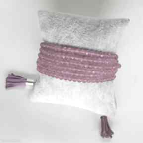 Bransoletka sznurek hot pink color bra24 1 unikatart makrama bizuteria, sznurkowe, różowa