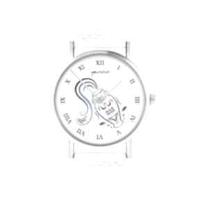 Kolekcja starlight - wodnik silikonowy, biały zegarki yenoo zegarek, pasek, znak zodiaku
