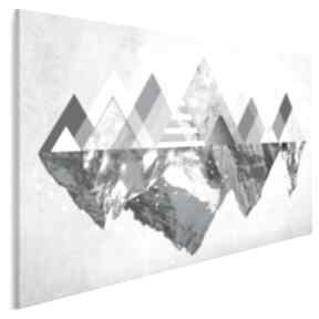 Obraz na płótnie - góry zima 120x80 cm 42901 vaku dsgn, trójkąty, geometryczny, śnieg