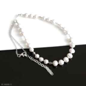 Złociste perły - naszyjnik naszyjniki akadi 1 perły, swarovski,