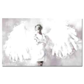 Obraz xxl anioł 1 róż - 180x100cm design na płótnie aleobrazy
