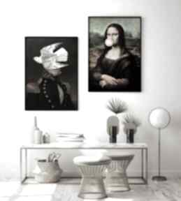 Zestaw plakatów mona lisa commander 50x70 cm plakaty hogstudio plakat, sztuka, obraz, da