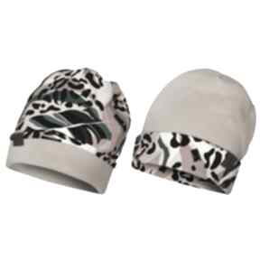 dwustronna, z printem czapki nashani na zimę, dresowa, kolorowa, ciepła