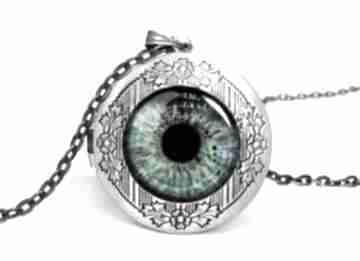 Źrenica - sekretnik z łańcuszkiem naszyjniki eggin egg, oko, medalion, prezent