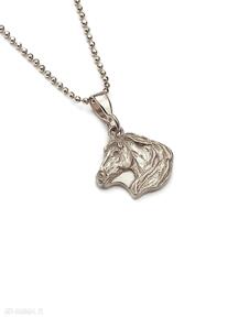 Koń mini wisiorek ze złoconego srebra wisiorki cztery humory biżuteria z końmi, delikatny