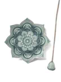 Talerzyk i stożek na dekoracje ceramika ana kadzidełko, zestaw aromaterapia