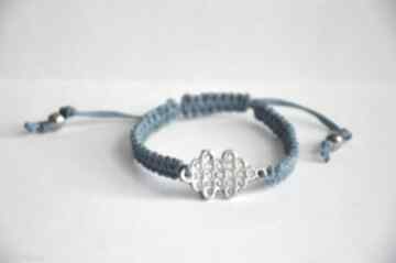 Niebieska shamballa bracelet by sis, celebryci, sznurek, nowość, prezent, glamour