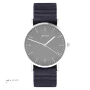 yenoo - simple szary granatowy, nato, unisex zegarki zegarek, klasyczny, pasek, unikatowy