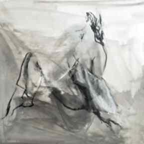 Feminine - 70x75 galeria alina louka kobieta szkic, obraz, duży, czarno biała grafika