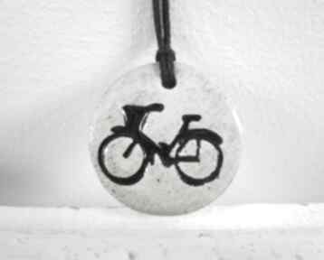 Wisiorek z rowerem wisiorki ceramika ana ceramiczny, rower
