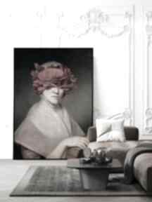 Plakat lady papaver 61x91 cm - kwiaty kobieta sztuka plakaty hogstudio, obraz, portret