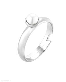 Srebrny pierścionek z perłą white swarovski® crystal sotho, srebro