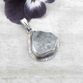 Surowy błękitny topaz - wisior jewelsbykt srebrny, biżuteria, kamień naturalny, klasyczna