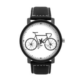 Zegarek męski z grafiką rower zegarki laluv homemade, oryginalny, prezent, kolarstwo, cyklista