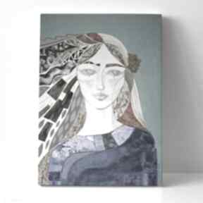 50x70 cm róża pustyni gabriela krawczyk obraz, wydruk, na płótnie, kobieta, twarz