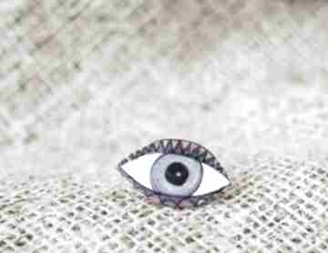 Przypinka patrzałka broszki pintura, oko, z okiem, bizuteria oczy, mała