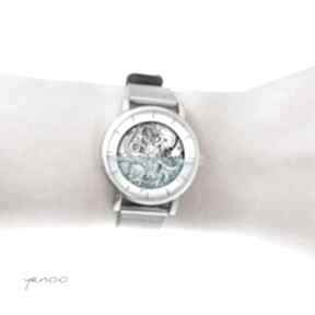 Zegarek, bransoletka - mały zegarki yenoo steampunk, wodny, metalowy, pasek, prezent
