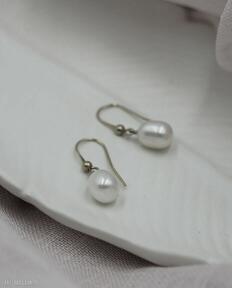 Kolczyki pearls bizuteria lula perły naturalne, z srebro złocone