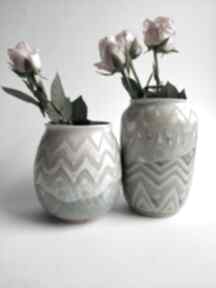 Zestaw z dwóch wazonów ceramicznych 2 wazony kate maciukajc ceramika, wazon na kwiaty, użytkowa