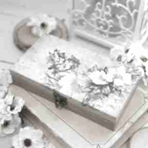 Pudełko prezent ślub kwiaty decoupage justyna art