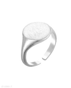Srebrny matowy sygnet sotho duży, masywny, mat, pierścień, pierścionek, 925