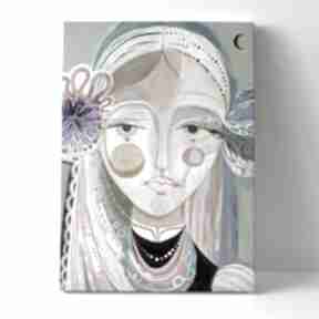 Obraz - wydruk 30x40 cm dwa serduszka gabriela krawczyk, na płótnie, kobieta, portret