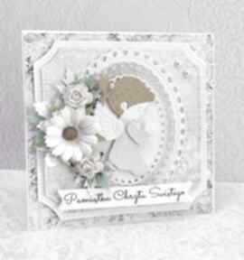 Pamiątka chrztu świętego scrapbooking z lesnej chatki chrzest święty, dziewczynka, życzenia