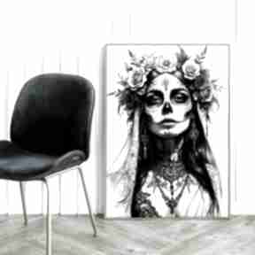 girl - 50x70 cm hogstudio plakat, plakaty, kobieta, dziewczyna, zombie