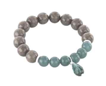 Brown sea green jade with drop jadeit morski kropla modna