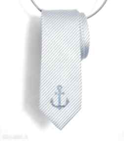 marynistyczny krawaty gabriela krawczyk krawat, nadruk, kotwica, morski, niebieski
